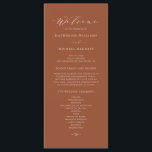Boho Terracotta Dainty Script Wedding Ceremony Program<br><div class="desc">Boho Terracotta Dainty Script Wedding Programs |  Share details of your wedding with these boho wedding programs. This customisable ceremony programs feature whimsical script and minimalist typography. These terracotta wedding programs are perfect for any wedding theme.</div>