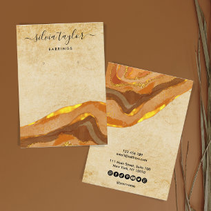 Boho Terracotta Designer Jewellery Holder Social Business Card