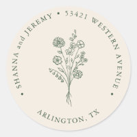 Boho Terracotta Elegant Minimal | Return Address C