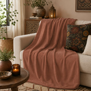 Boho Terracotta Fleece Accent Blanket