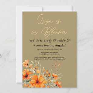 Boho Terracotta Floral Bridal Shower Invitation