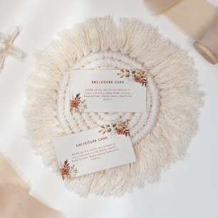 Boho Terracotta Floral Enclosure Card