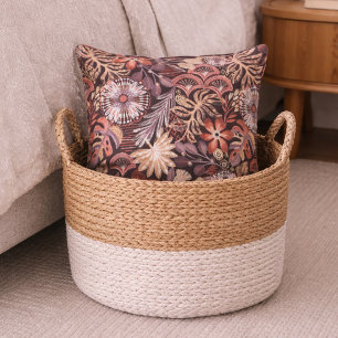 Boho Terracotta Floral Pattern  Cushion