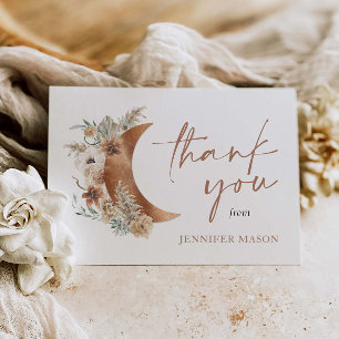 Boho Terracotta Floral Thank you card