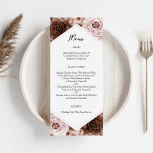 Boho Terracotta Floral Wedding Menu