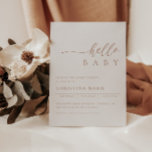 Boho Terracotta Gender Neutral Baby Shower Invitation<br><div class="desc">Our HELLO BABY bohemian baby shower invitation features everyone's favourite terracotta on ivory colour theme. Customise this design to your liking,  and alter the text and colours to suit your boho baby shower theme. This design is budget friendly and ultra simple for an elegant and chic baby shower.</div>