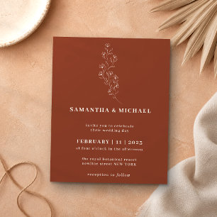 Boho Terracotta Indie Rustic Botanical budget Flyer