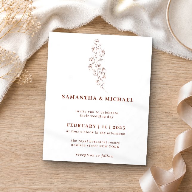 Boho Terracotta Indie Rustic Botanical tiny budget Flyer (Creator Uploaded)