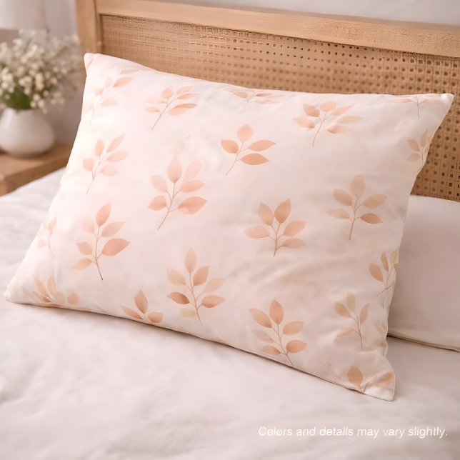 Boho Terracotta Leaf Botanical Pattern Pillowcase (Creator Uploaded)