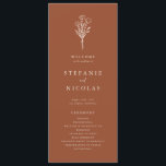 Boho Terracotta Minimalist Botanicals Wedding Program<br><div class="desc">Share the wedding details with your family and friends with this customisable wedding programs. It features a minimalist floral bouquet line art. Personalise by adding your details. These terracotta floral wedding programs are perfect for any wedding theme or season.</div>