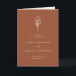 Boho Terracotta Minimalist Botanicals Wedding Program<br><div class="desc">Share the wedding details with your family and friends with this customisable wedding program booklet. It features a minimalist floral bouquet line art. This terracotta wedding booklet is perfect for any wedding theme and season. Matching items are available.</div>