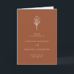 Boho Terracotta Minimalist Botanicals Wedding Program<br><div class="desc">Share the wedding details with your family and friends with this customisable wedding program booklet. It features a minimalist floral bouquet line art. This terracotta wedding booklet is perfect for any wedding theme and season. Matching items are available.</div>