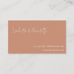 Boho Terracotta Minimalist Business Card