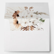 Boho Terracotta Pampas Grass Orchid Wedding