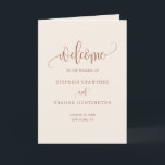Boho Terracotta Pretty Calligraphy Wedding Booklet Program<br><div class="desc">Share the wedding details with your family and friends with this customisable wedding program booklet. It features a terracotta elegant script with simple typography. This terracotta wedding booklet is perfect for any wedding theme and season. Matching items are available.</div>