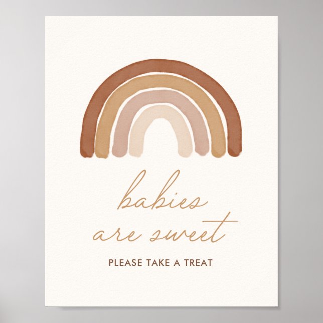 Boho Terracotta Rainbow Babies are Sweet Sign (Front)