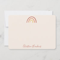 Boho Terracotta Rainbow Blush Pink Personalised