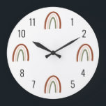 Boho Terracotta Rainbow Kids Wall Clock<br><div class="desc">We are always adding new designs daily!</div>