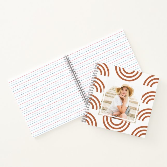 Boho Terracotta Rainbow Photo  Notebook (Inside)