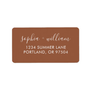 Boho Terracotta Return Address Labels