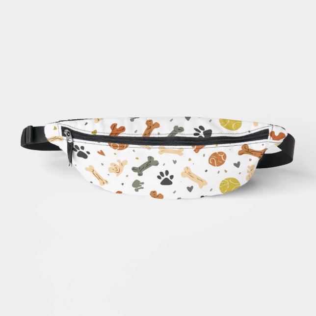 Boho Terracotta & Sage Pattern Dog Walk Essentials Bum Bags (Front)