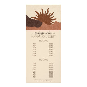 Boho Terracotta Sand Sun Handmade Jewellery Rack Card