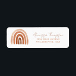 Boho Terracotta Watercolor Rainbow  Return Address Label<br><div class="desc">Boho Terracotta Watercolor Rainbow label</div>