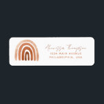 Boho Terracotta Watercolor Rainbow  Return Address Label<br><div class="desc">Boho Terracotta Watercolor Rainbow label</div>