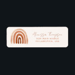 Boho Terracotta Watercolor Rainbow Taupe  Return Address Label<br><div class="desc">Boho Terracotta Watercolor Rainbow Taupe Label</div>