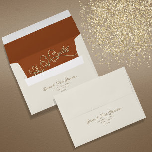Boho Terracotta Wedding Envelope