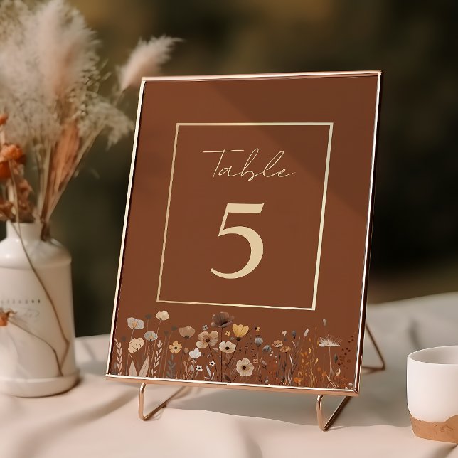 Boho Terracotta Wedding Table Number (Creator Uploaded)