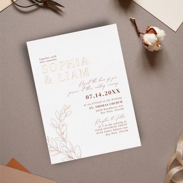 Boho Terracotta With RSVP QR Code Wedding (Creator Uploaded)
