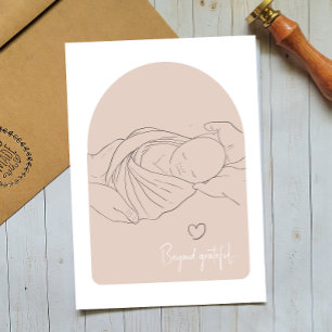 Boho Thank You Card for IVF Doctor's Miracle Work 