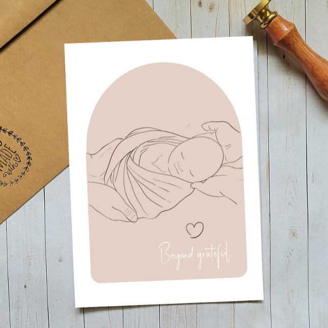 Boho Thank You Card for IVF Doctor's Miracle Work  (Creator Uploaded)