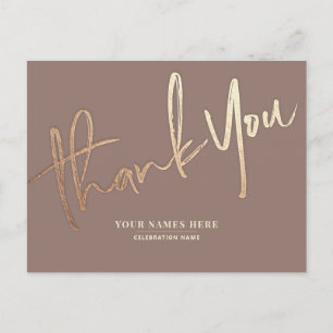 Boho Thank You Elegant Universal Postcard