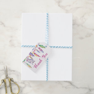 Boho Thank You Watercolor Feather Indian Southwest Gift Tags