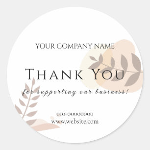Boho Thank You Welcome Congratulations  Classic Round Sticker