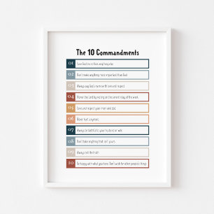 Boho the 10 commandments poster