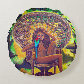 Boho themed Cotton Round Pillow