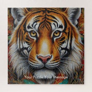 Boho Tiger Mandala Jigsaw Puzzle