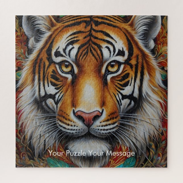 Boho Tiger Mandala Jigsaw Puzzle (Vertical)