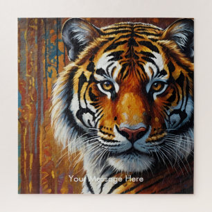 Boho Tiger Puzzle – Vibrant Jungle Wildlife Art