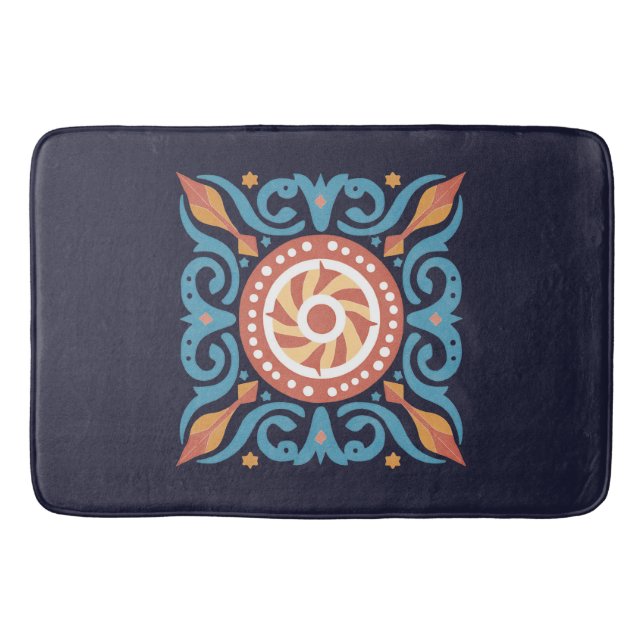 Boho Tile Bath Mat (Front)