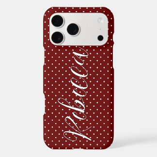 Boho Tiny Polka Dot Cute Burgundy Polka Dots