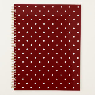 Boho Tiny Polka Dot Cute Burgundy Polka Dots Planner