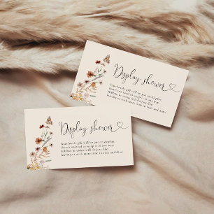 Boho  Tiny Wildflower Baby Shower Display Enclosure Card