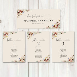 Boho Tiny Wildflower Wedding Head Table Sign