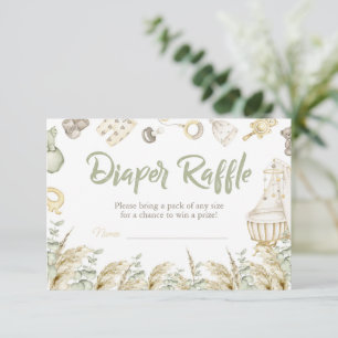 Boho Toys Baby Shower Diaper Raffle Card