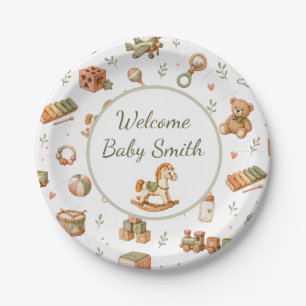 Boho Toys Welcome Baby Paper Plate