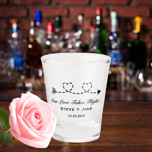Boho Travel Wedding Elegant Romantic Custom Shot Glass